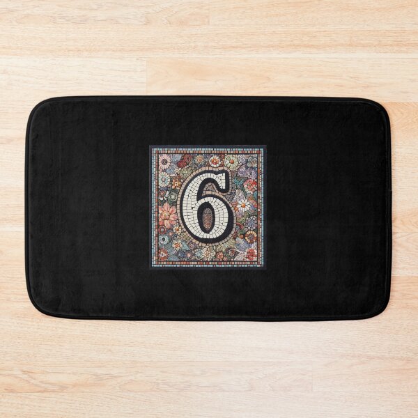 Item preview, HOUSE NUMBER 6 STICKER MOSAIC DESIGN designed and sold by stickysterscom.