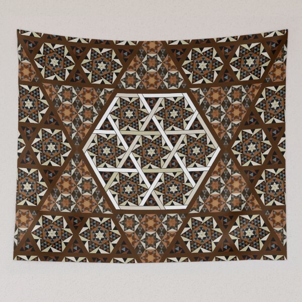 Item preview, Highly Detailed Artisan Handmade Luxurious Wooden Mosaic Antique Pattern Background designed and sold by House of Sadu by Craitza.