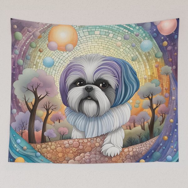 Item preview, Mosaic Shih tzu Dog Adorable designed and sold by purplesensation.