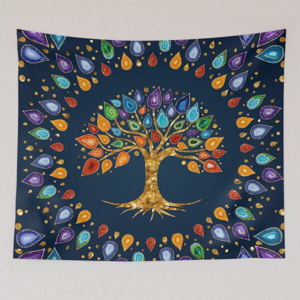 Item preview, Tree of life - Geode Agate Leaves designed and sold by k9printart.
