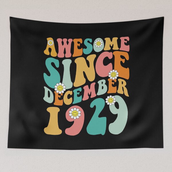 Item preview, Awesome Since December 1929 | Made In 1929 | Retro Groovy Birthday designed and sold by Christina-grich.