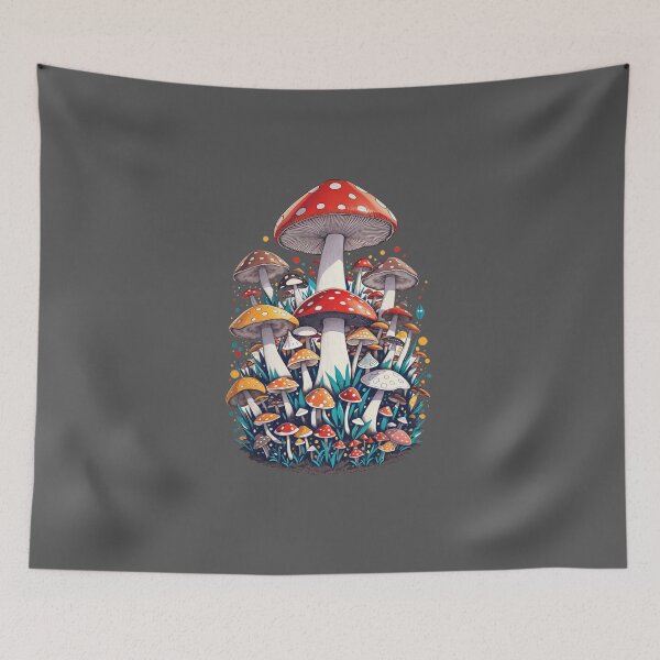 Item preview, Fantasy Mushroom Forest designed and sold by ArtVibeInk.