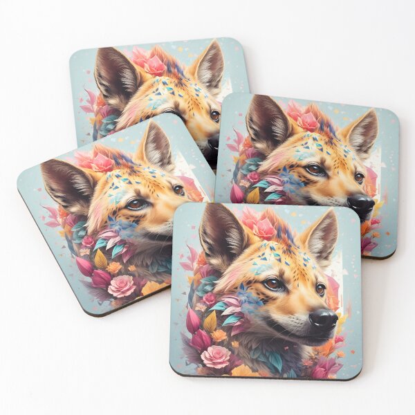 Item preview, Vibrant Hyena Illustration: A Riot of Color and Nature designed and sold by Ceemko's Vintage Corner.