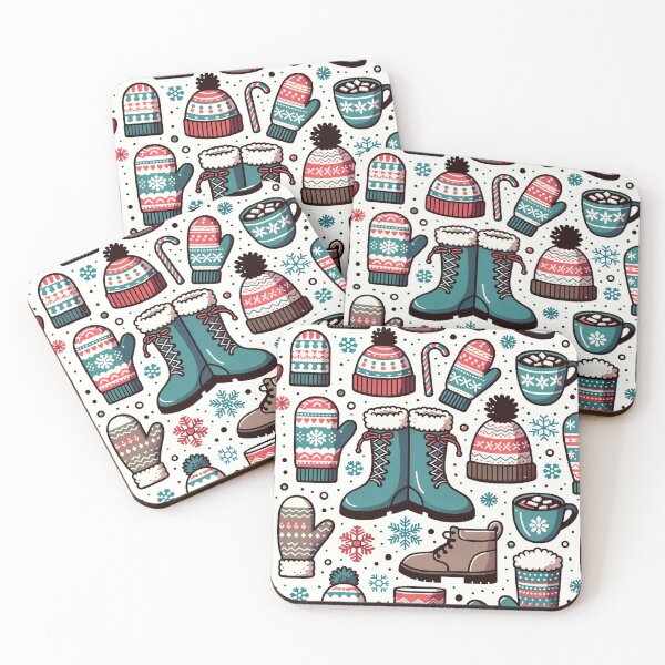 Item preview, Winter Pattern Design - Snowflakes, Mittens, and Cozy Vibes designed and sold by The-Library.