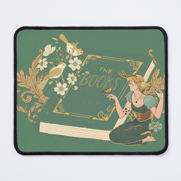 Item preview, Vintage watercolor girl and flower with aesthetic green book designed and sold by VieBelieve.