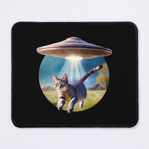 Item preview, Surprised cat alien UFO abduction  designed and sold by w1ckerman.
