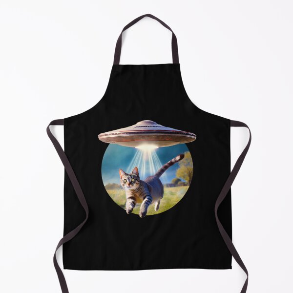 Item preview, Surprised cat alien UFO abduction designed and sold by w1ckerman.