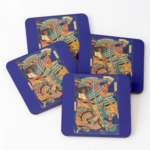 Item preview, Two Samurai Warriors Fighting 1827–1832 designed and sold by RocketshipRetro.