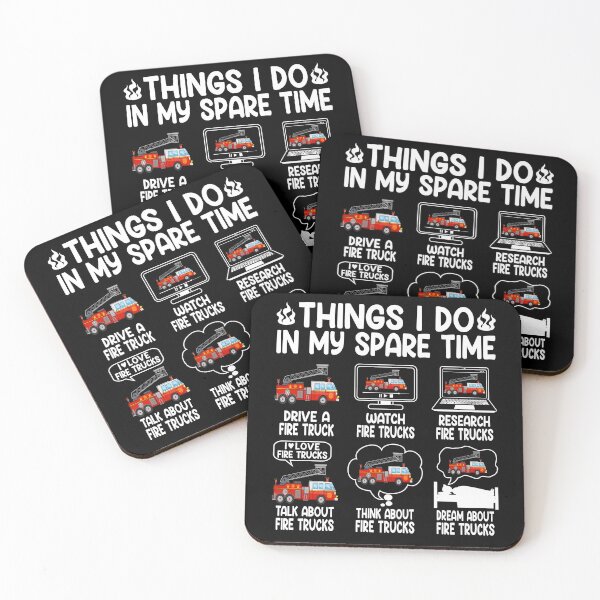 Item preview, Things I Do In My Spare Time Fire Trucks Funny Firefighter designed and sold by 1Designology1.