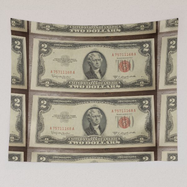 Item preview, Red Seal Two Dollar Bill Series 1953 C designed and sold by coinsxcrochet.