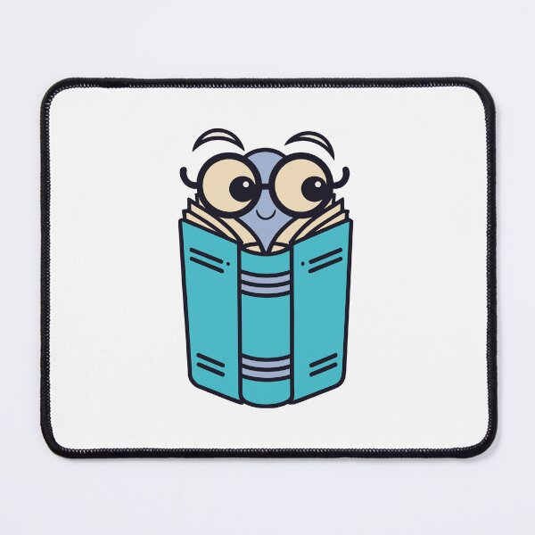 Item preview, Cute Bookworm Reading A Book - BLUES designed and sold by SorryFrog.