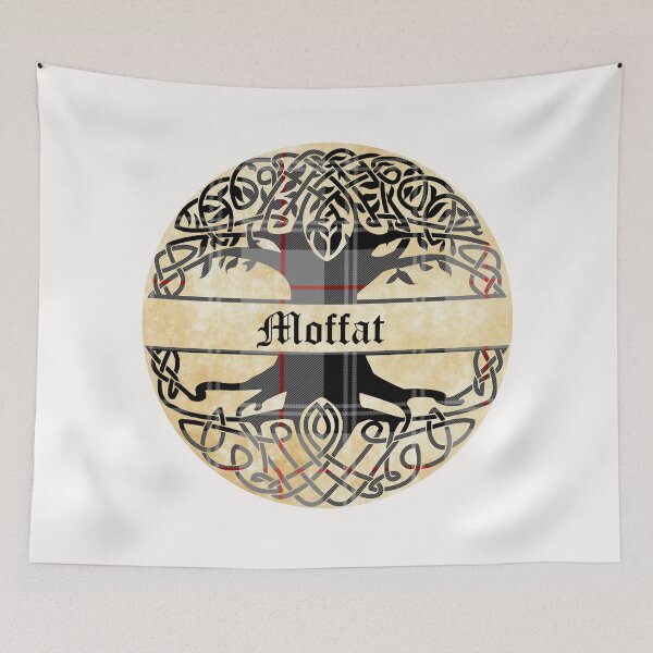 Item preview, Moffat Tree of Life Clan Scottish Surname tartan designed and sold by BagTown Clans.