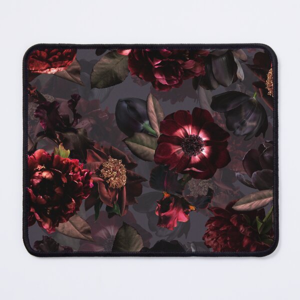 Item preview, Dark Purple Gray Midnight Roses Botanical Night Garden Nightgarden designed and sold by UtArt.