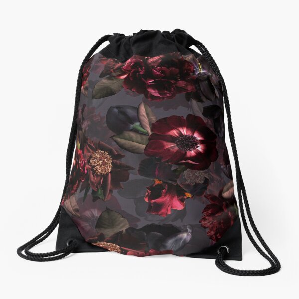 Item preview, Dark Purple Gray Midnight Roses Botanical Night Garden Nightgarden designed and sold by UtArt.