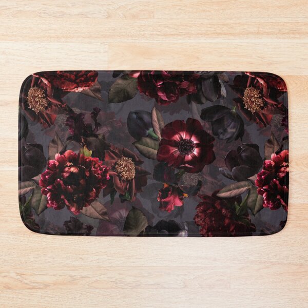 Item preview, Dark Purple Gray Midnight Roses Botanical Night Garden Nightgarden designed and sold by UtArt.