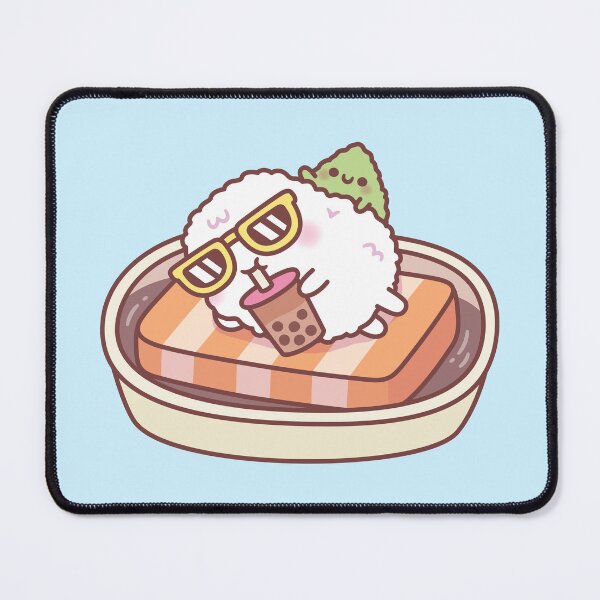 Item preview, Funny Sushi Rice Chilling On A Salmon Pool Float With Wasabi designed and sold by rustydoodle.