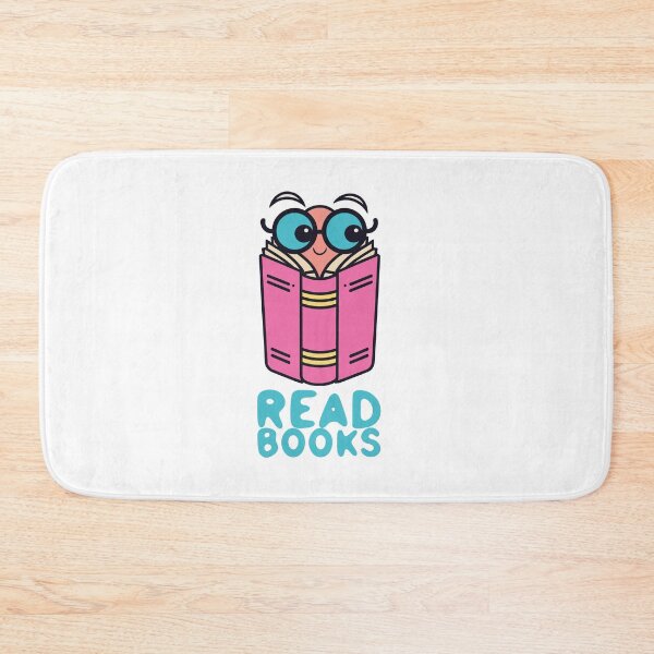 Item preview, READ BOOKS - Cute Bookworm Reading A Book - PINKS designed and sold by SorryFrog.