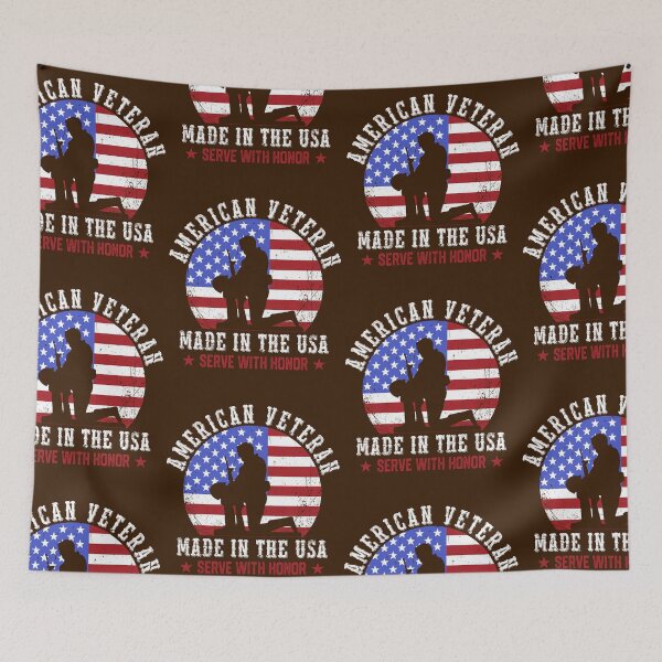 Item preview, American veteran made in the USA serve with honor designed and sold by smallcatvn.