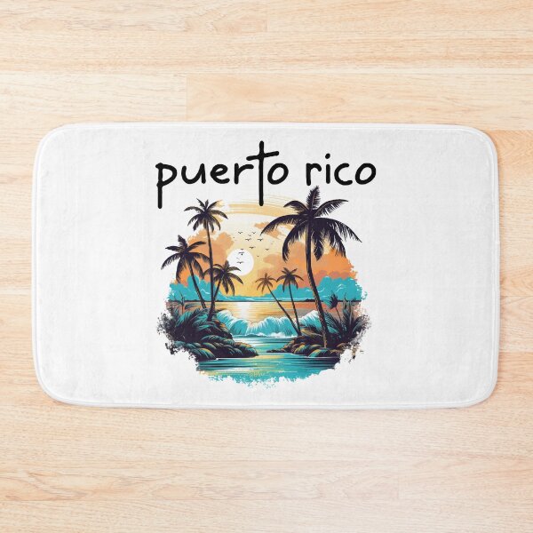Item preview, Puerto Rico - Beach Scene (Black Lettering) designed and sold by VelvetRoom.