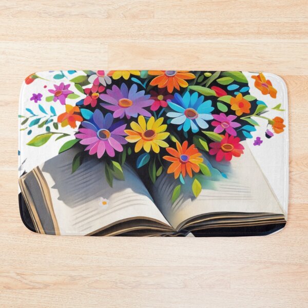 Artikelvorschau, Offenes Buch mit Blumen entworfen und verkauft von ishitastore08.