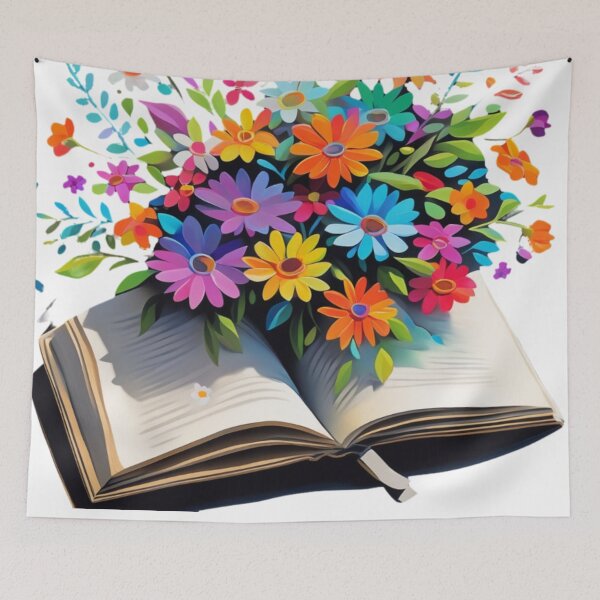 Item preview, Open Book With Flowers designed and sold by ishitastore08.