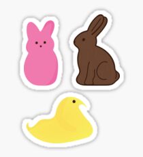 Schokoladen-Osterhase und Blicke Sticker