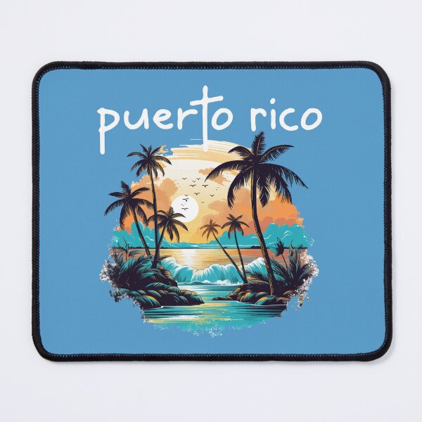 Item preview, Puerto Rico - Beach Scene (White Lettering) designed and sold by VelvetRoom.