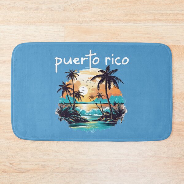 Item preview, Puerto Rico - Beach Scene (White Lettering) designed and sold by VelvetRoom.