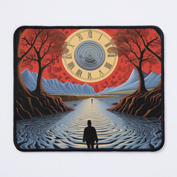 Item preview, Surreal lanscape and clock on sky designed and sold by mvojnovic1992.