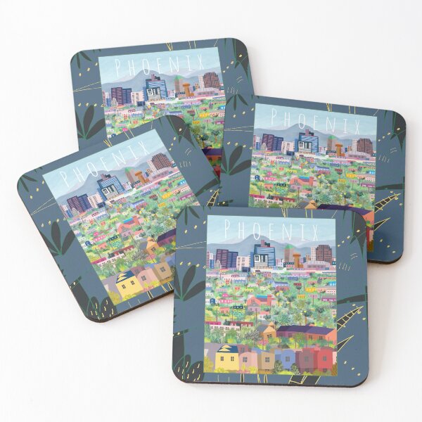 Item preview, Phoenix, Arizona Vibrant City illustration By Carla Daly designed and sold by Carla Daly.