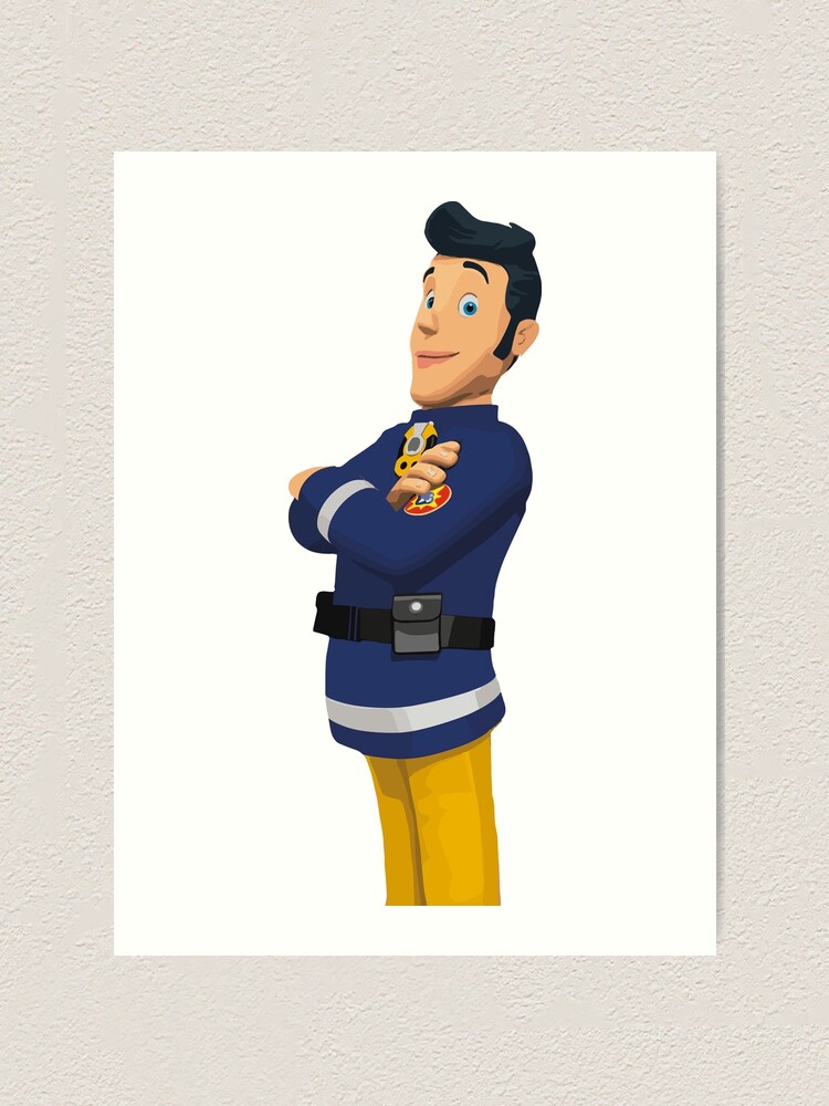 fireman-sam-and-friends-art-print-for-sale-by-warta-redbubble