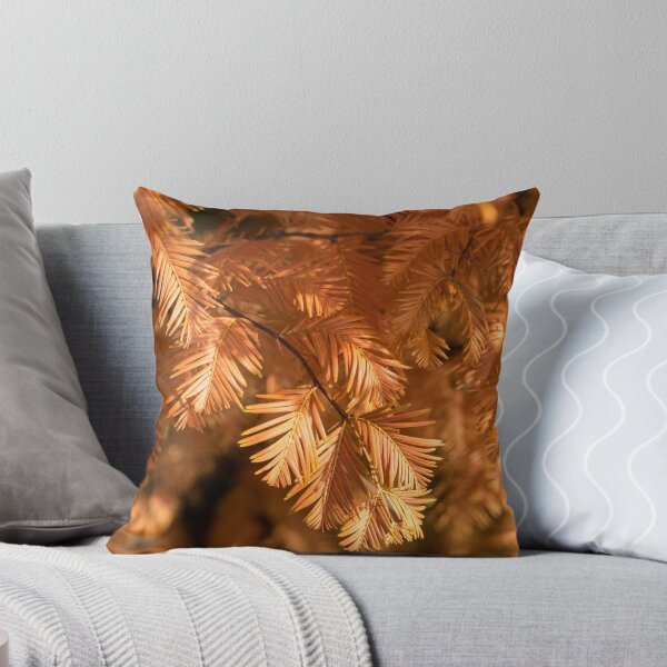 Item preview, Autumnal Tamarack Branches in Warm Orange designed and sold by Georgia Mizuleva.