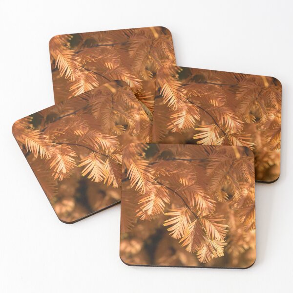 Item preview, Autumnal Tamarack Branches in Warm Orange designed and sold by Georgia Mizuleva.