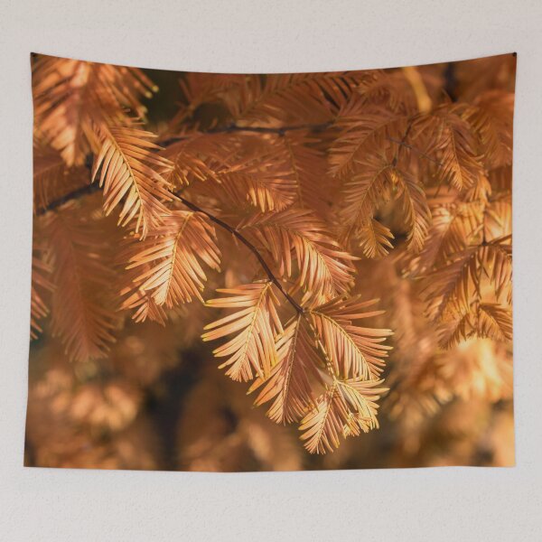 Item preview, Autumnal Tamarack Branches in Warm Orange designed and sold by Georgia Mizuleva.