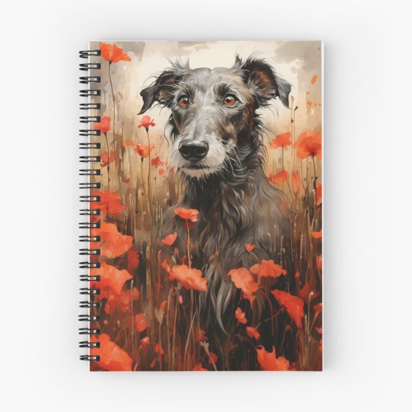 Item preview, Deerhound (lurcher) in a field of poppies designed and sold by aghnadarragh.