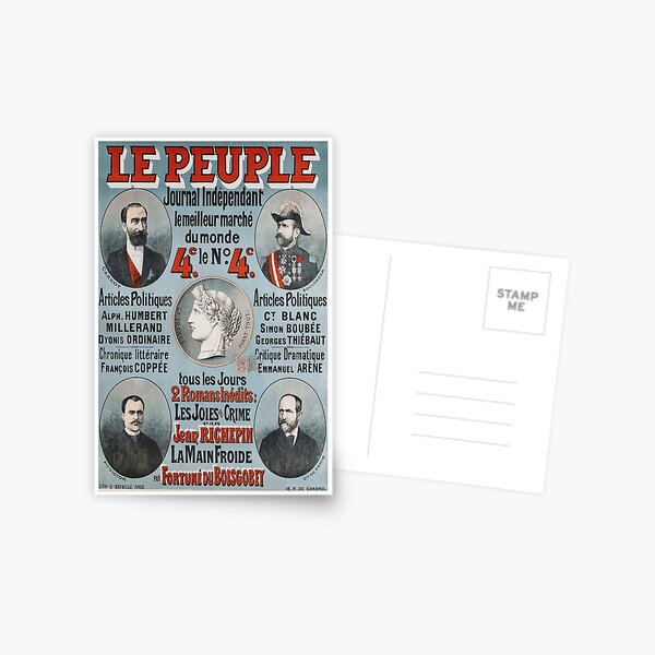 Aperçu de l'œuvre Affiche le journal Le Peuple créée et vendue par Cartsandrab.