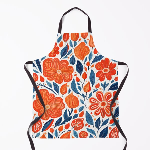 Item preview, Gouache Orange Flowers Pattern. designed and sold by ARichArts.