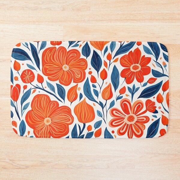 Item preview, Gouache Orange Flowers Pattern. designed and sold by ARichArts.