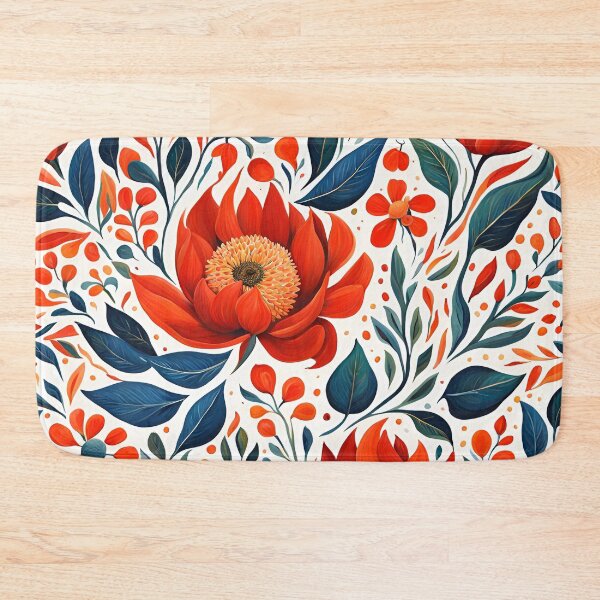 Item preview, Gouache Red Flowers Pattern. designed and sold by ARichArts.