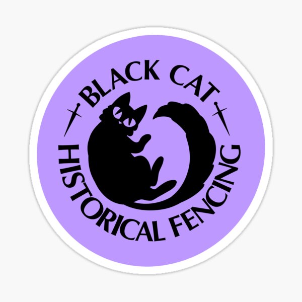Black Cat Logo Solid Sticker