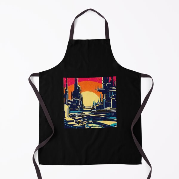 Item preview, SF Futuristic City Woodcut 1 designed and sold by CrankyOldDude.