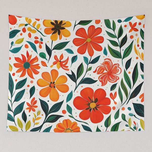 Item preview, Gouache Flowers Pattern. designed and sold by ARichArts.