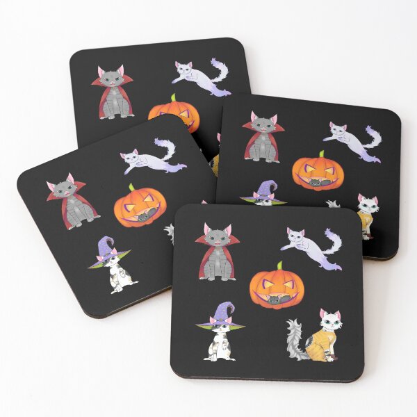 Item preview, Creepy Cute Halloween Cat Stickers designed and sold by AranisuDrawings.