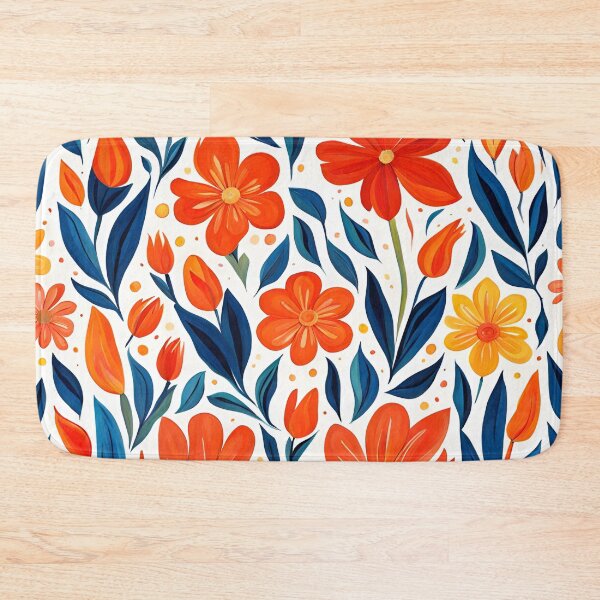Item preview, Gouache Red Flowers Pattern. designed and sold by ARichArts.