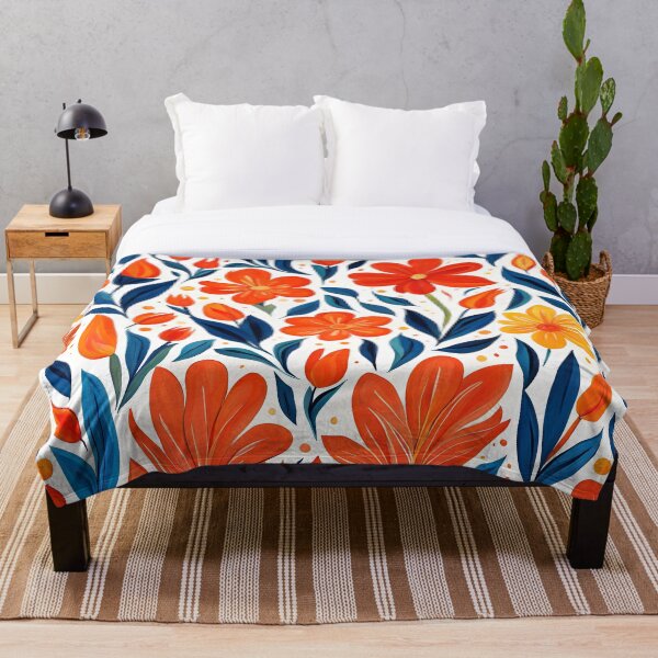 Item preview, Gouache Red Flowers Pattern. designed and sold by ARichArts.