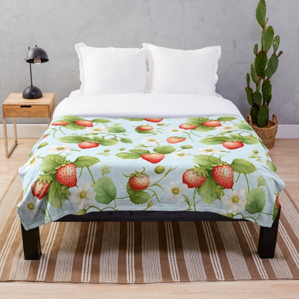 Item preview, Yummy Strawberries Pattern designed and sold by SamDoesDesign.