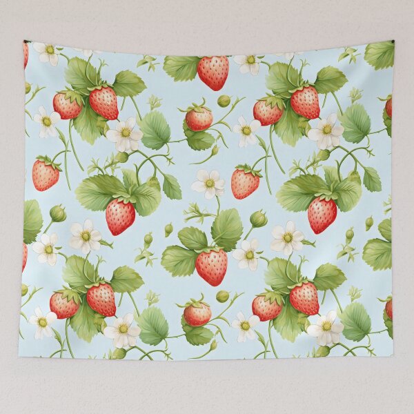 Item preview, Yummy Strawberries Pattern designed and sold by SamDoesDesign.