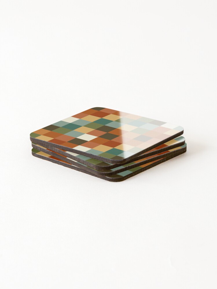 Thumbnail 4 of 5, Coasters (Set of 4), Retro Checker Pattern designed and sold by Stephanie McRae.