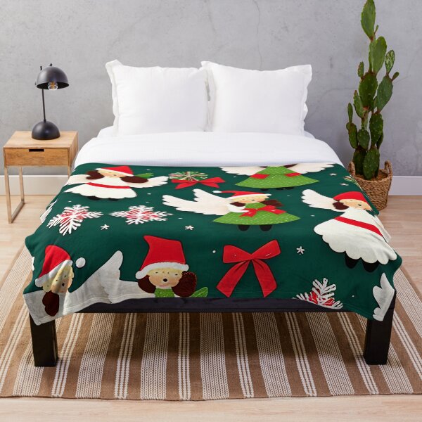 Aperçu de l'œuvre Un motif d'ange de Noël festif de style vintage créée et vendue par 29Bumblebee.
