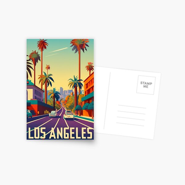 Item preview, A Vintage Travel Art of Los Angeles - California - US  designed and sold by GoodOldVintage.